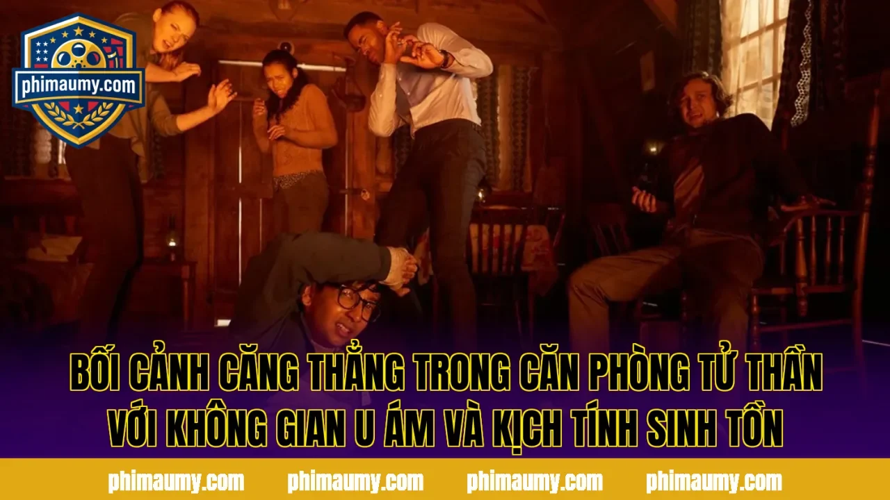 Bối cảnh căng thẳng trong Căn Phòng Tử Thần với không gian u ám và kịch tính sinh tồn