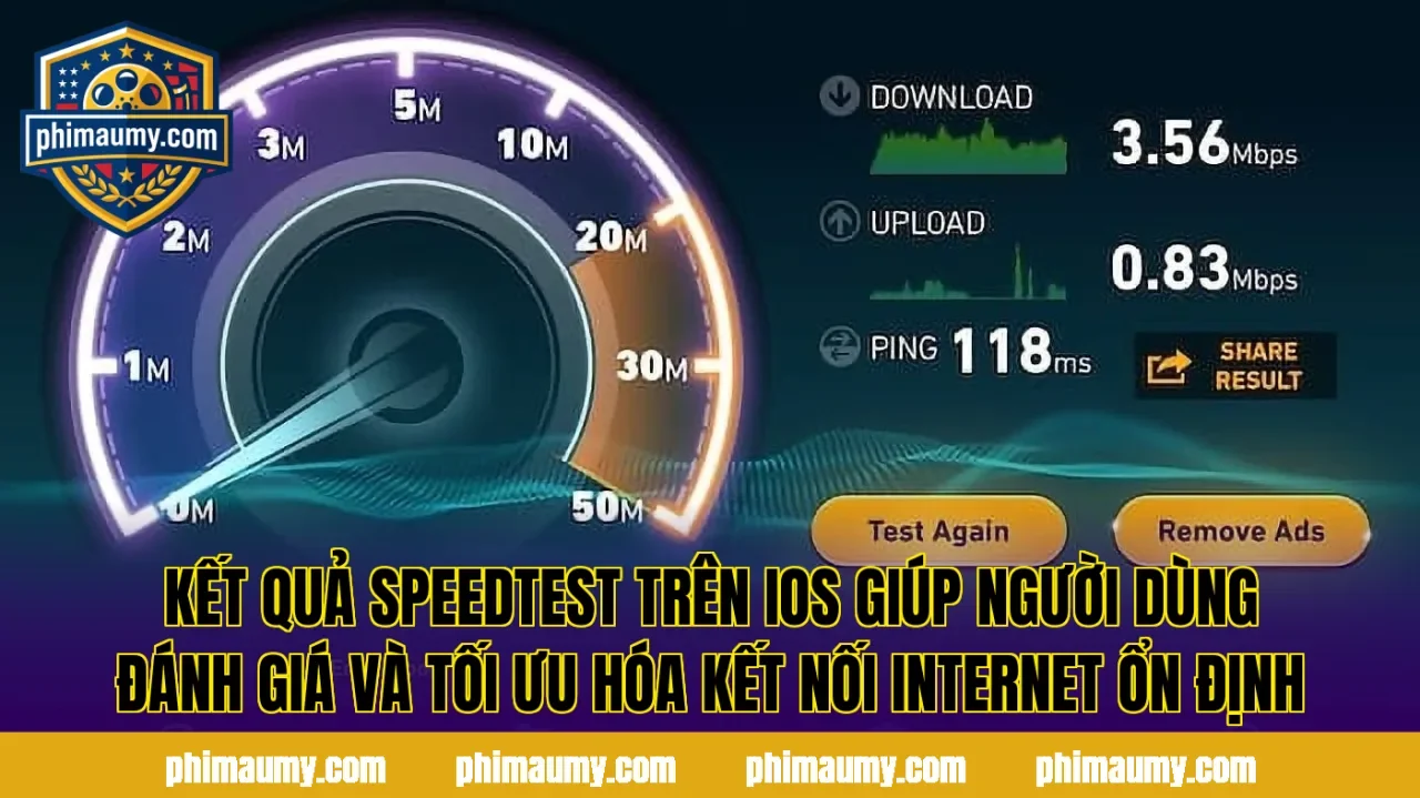 Kết quả Speedtest trên iOS giúp người dùng đánh giá và tối ưu hóa kết nối Internet ổn định